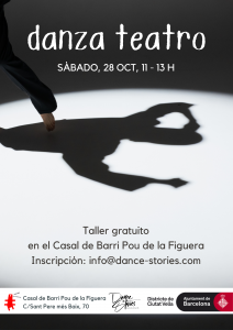 Poster to announce upcoming dance theatre workshop on October 28th