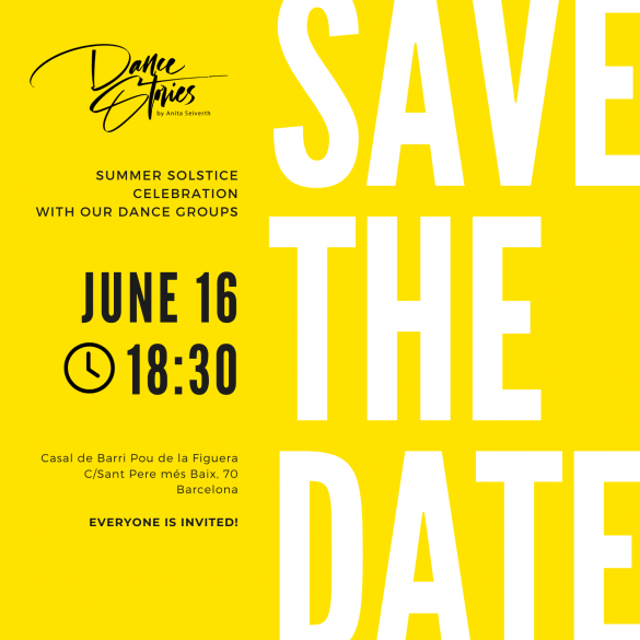 save the date flyer for summer dance festival