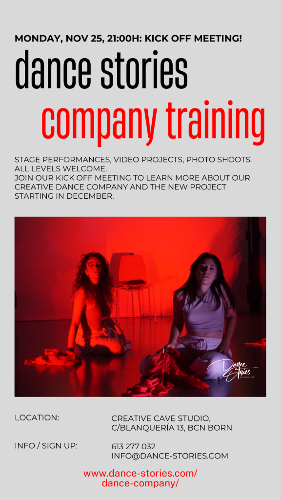 Flyer "Kick-off Dance Stories Company Training"